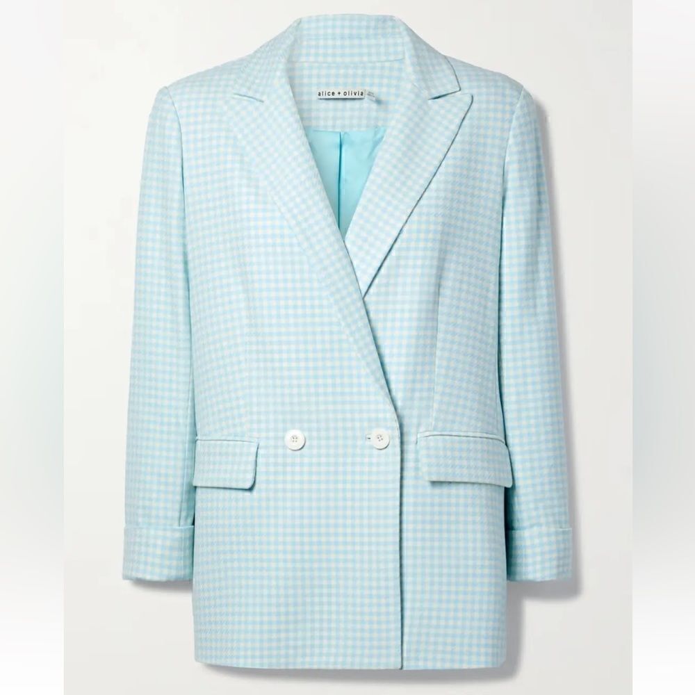 NWT Alice and Olivia Justin Houndstooth-pattern Blazer - Picture 10 of 11